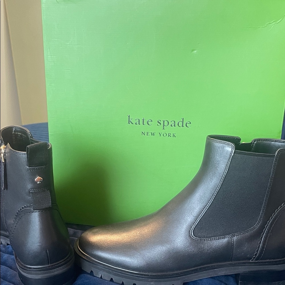 Kate Spade Black Ankle Boots